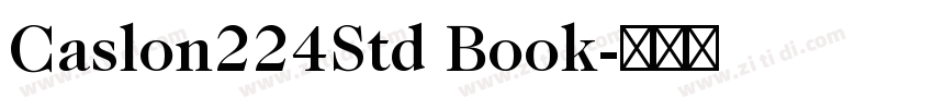 Caslon224Std Book字体转换